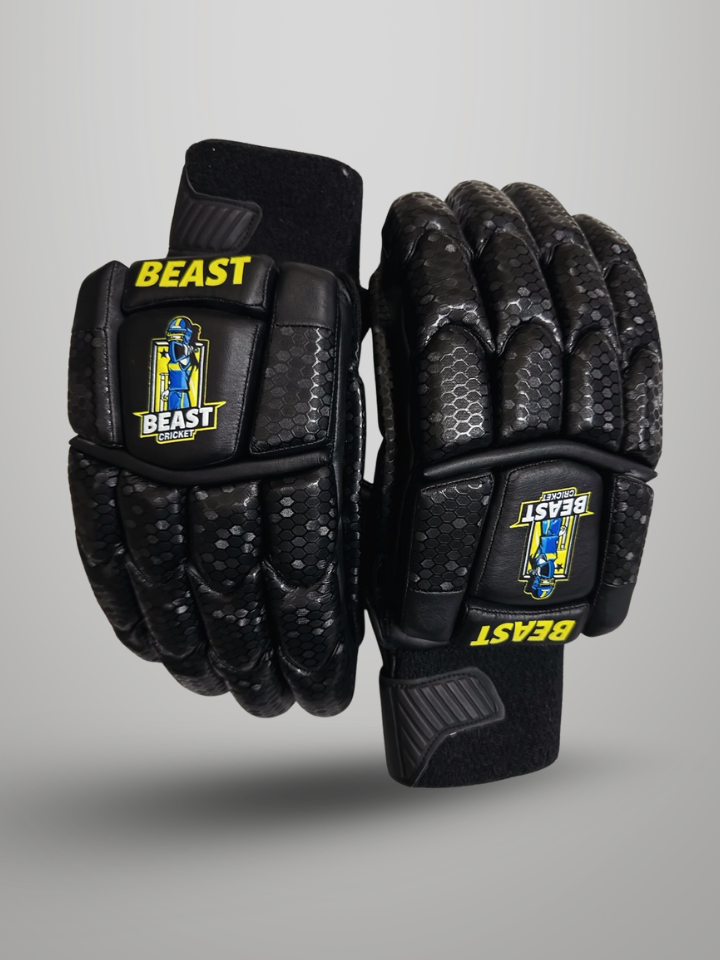 Black Cut Batting Gloves | Black