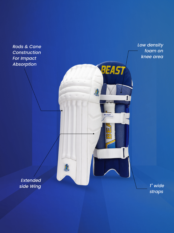 Lightweight Cricket Batting Pads | White