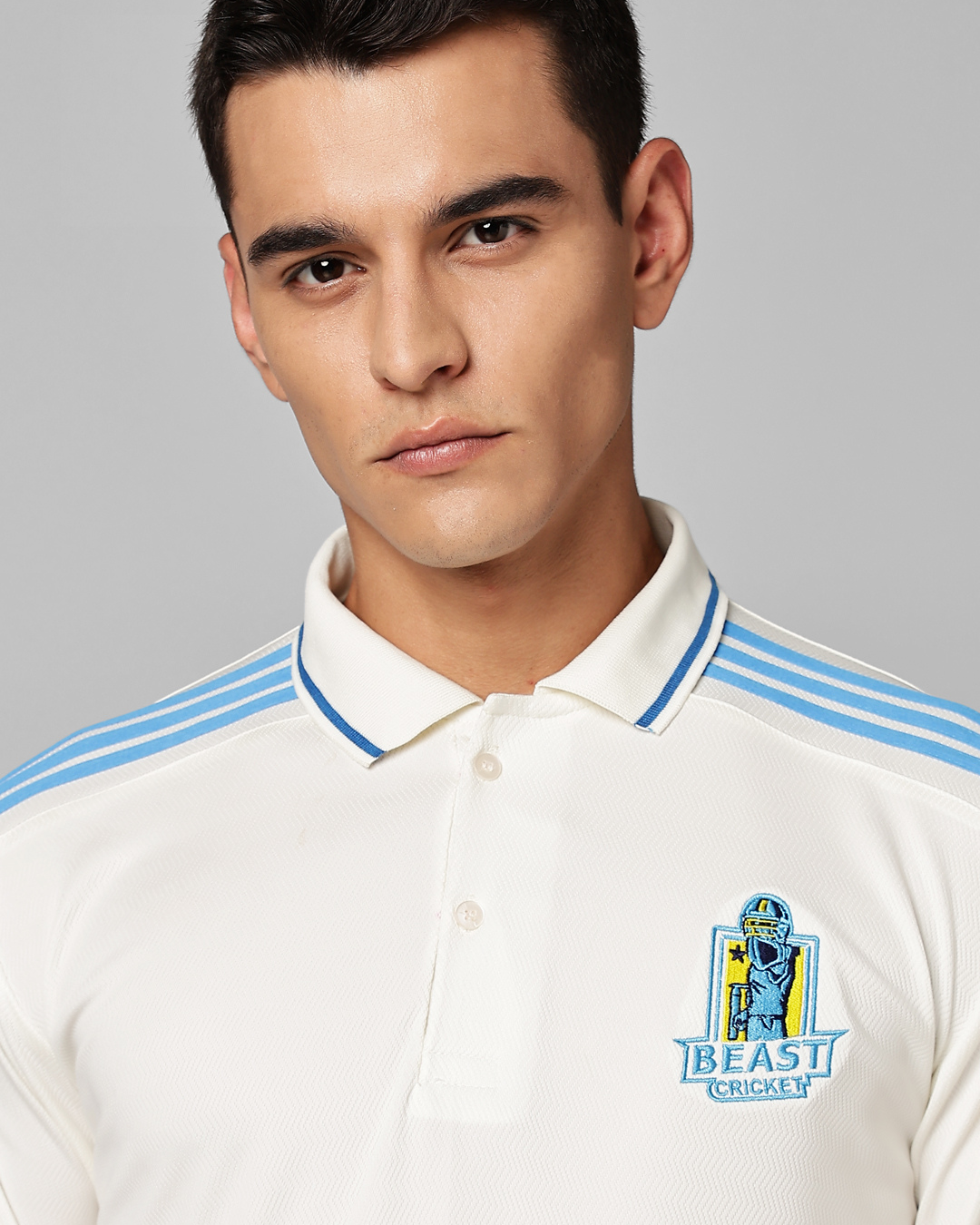 Men Colourblocked Polo Collar T-shirt