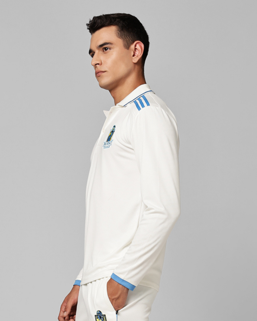 Men Colourblocked Polo Collar T-shirt