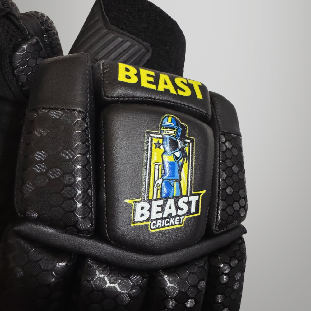 Black Cut Batting Gloves | Black
