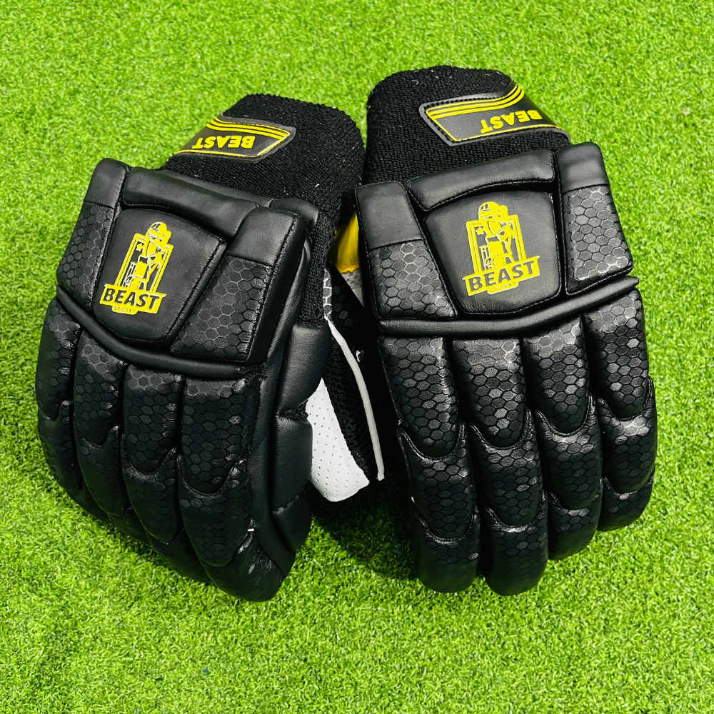 Black Cut Batting Gloves | Black