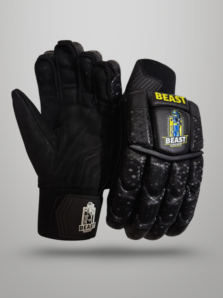Black Cut Batting Gloves | Black